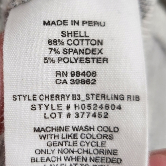 Theory Dress Womens Small T-Shirt Mini Heather Gray Cherry Sterling Rib Knit - Picture 5 of 8